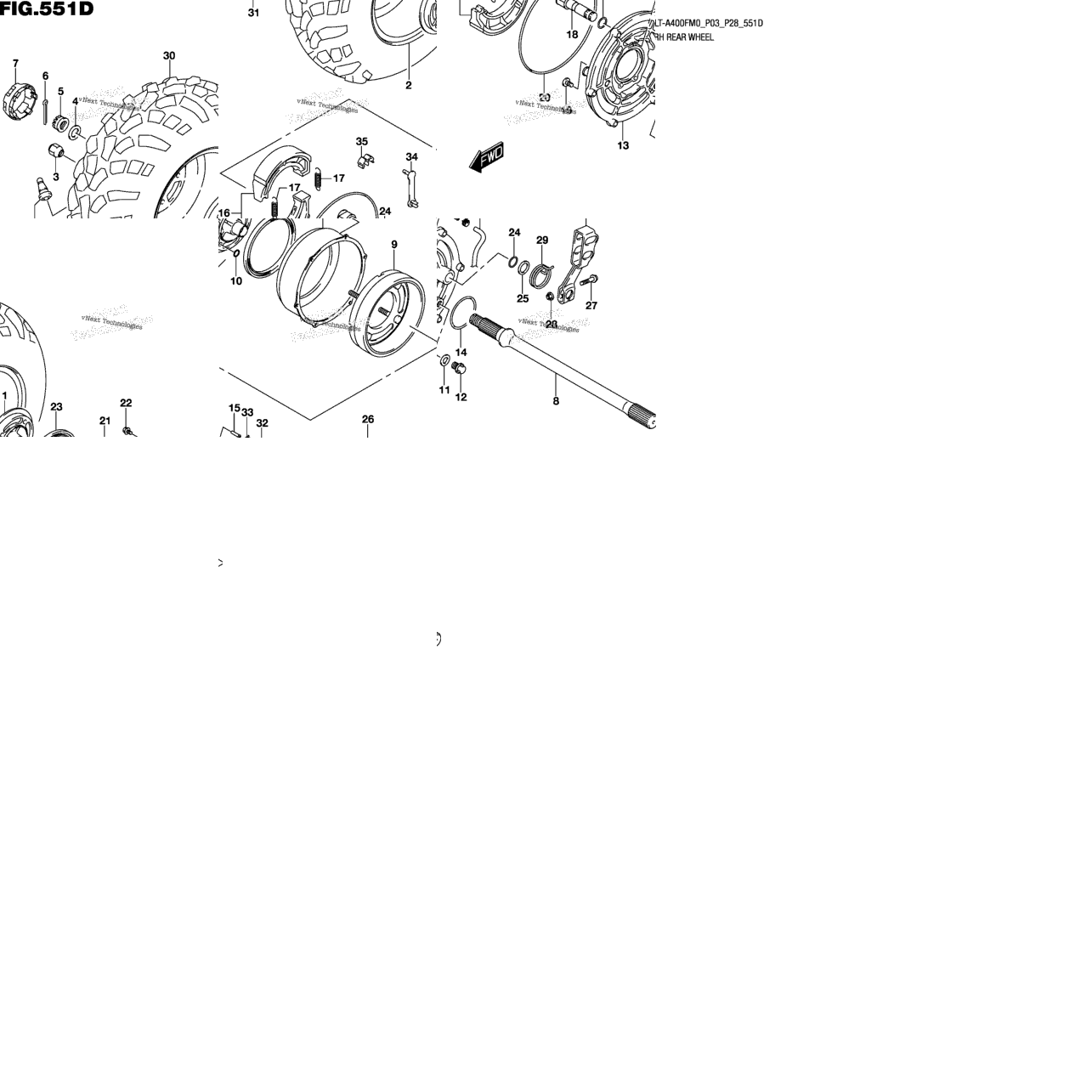 Rh Rear Wheel (Lt-A400fzm0 P28)