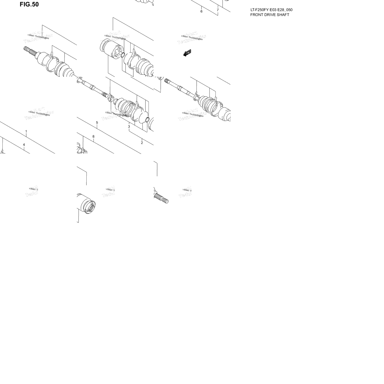 Front Drive Shaft (Model X/Y)