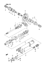 Secondary Gear - Propeller Shaft (Model M/N/P/R)