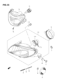 Headlamp (Model K6 %F.No.5Saap41a 67110000)