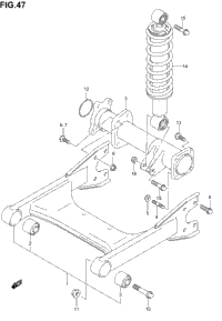 Rear Swingingarm (Model K2/K3/K4)