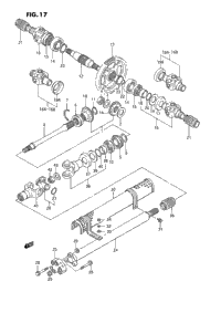 Secondary Gear - Propeller Shaft (Model H/J/K/L/M/N/P)