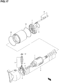 Starting Motor (Model V/W/X)