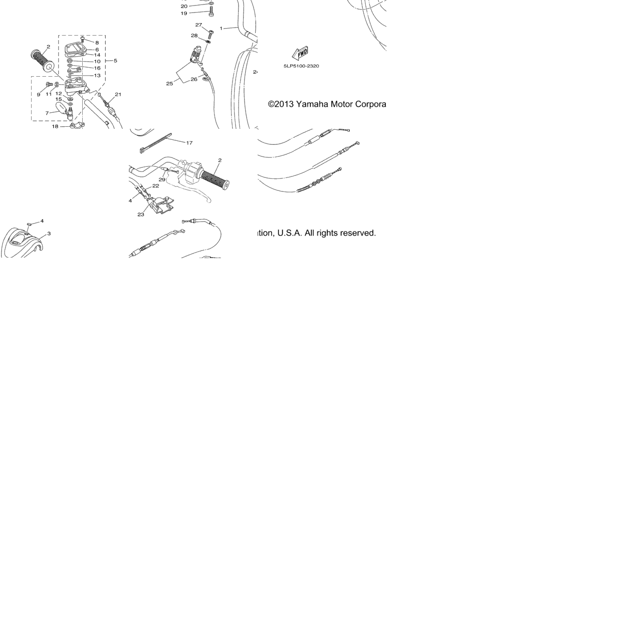Steering Handle Cable