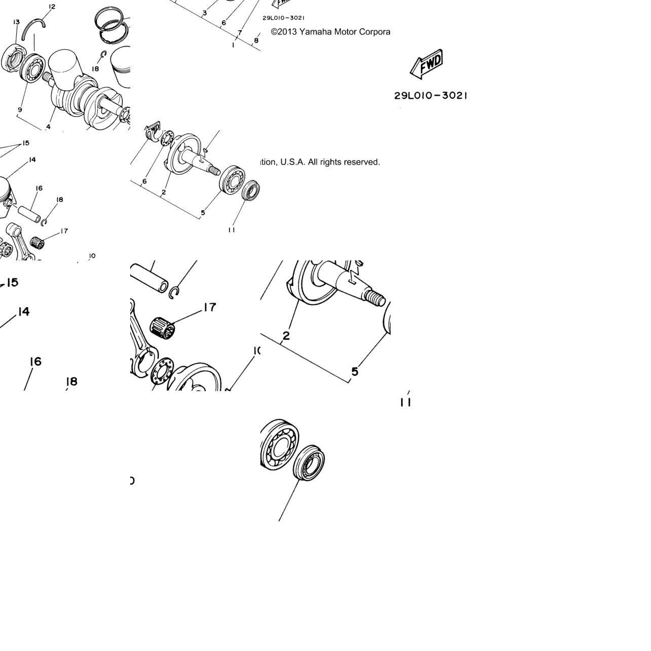Crankshaft. Piston