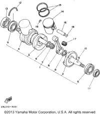 Crankshaft. Piston