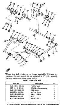 Shift Shaft - Pedal Yt125g