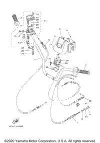 Steering Handle. Cable