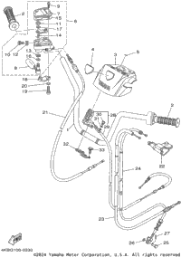 Steering Handle. Cable
