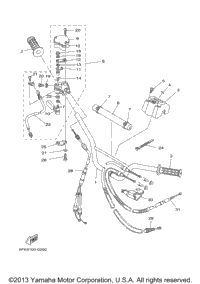 Steering Handle. Cable