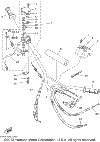 Steering Handle. Cable