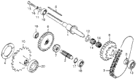 Reduction Primary Shaft + Countershaft