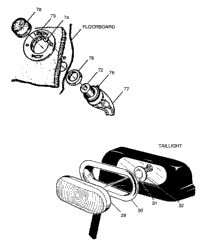 Horn Button And Tail Light