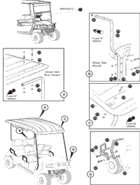 Windshield - Brushguard Struts