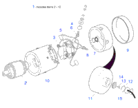 Motor - Armature And Brush Box