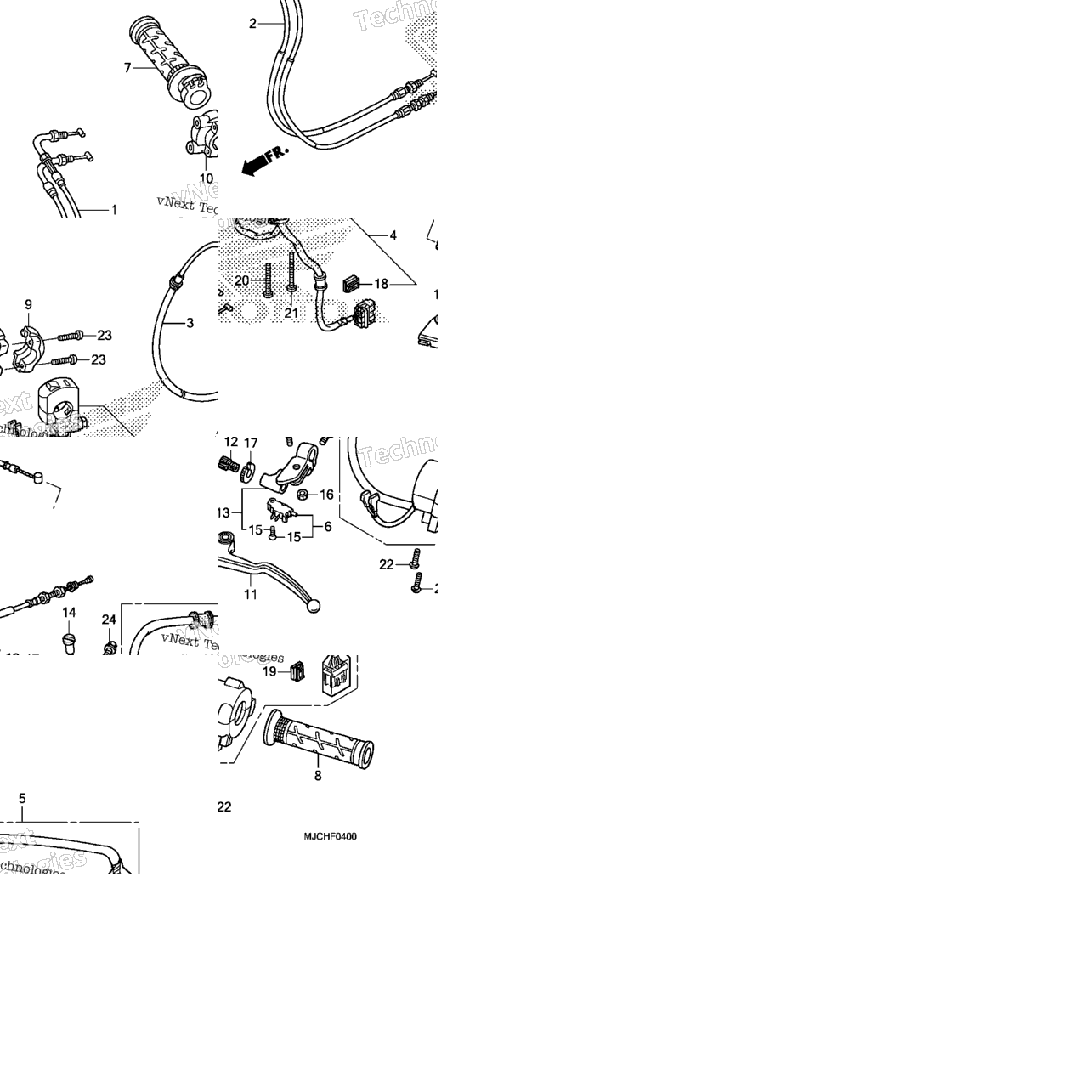 Handle Lever@Switch@Cable