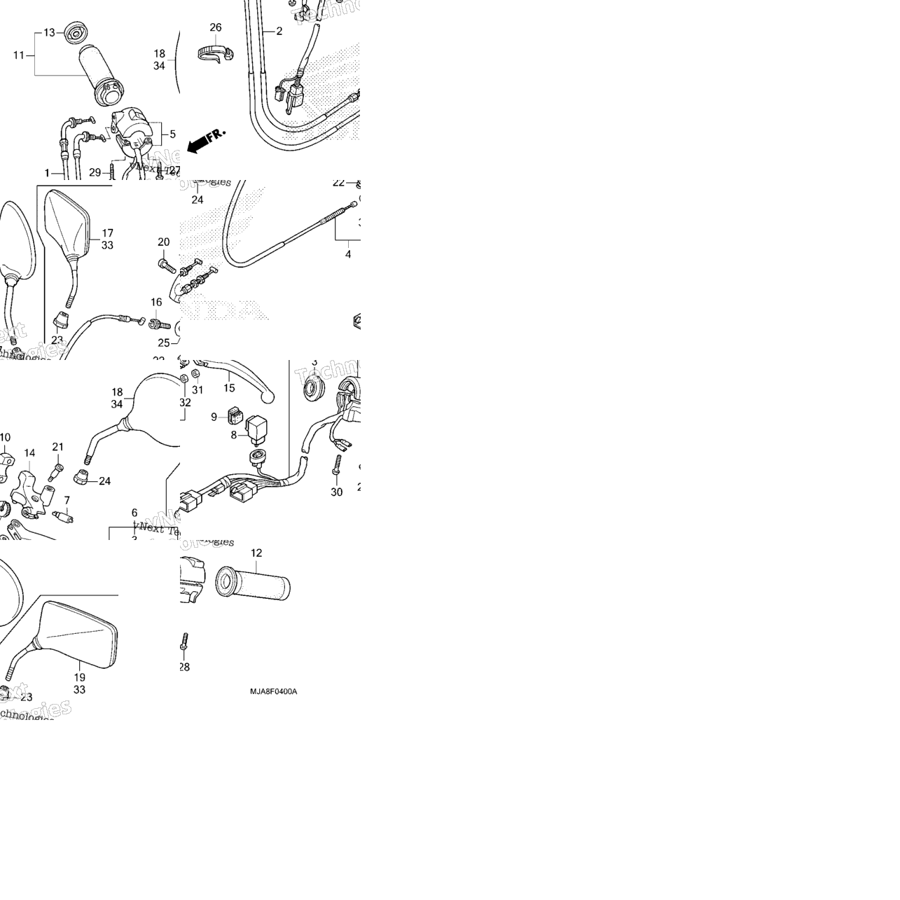 Handle Lever@Switch@Cable