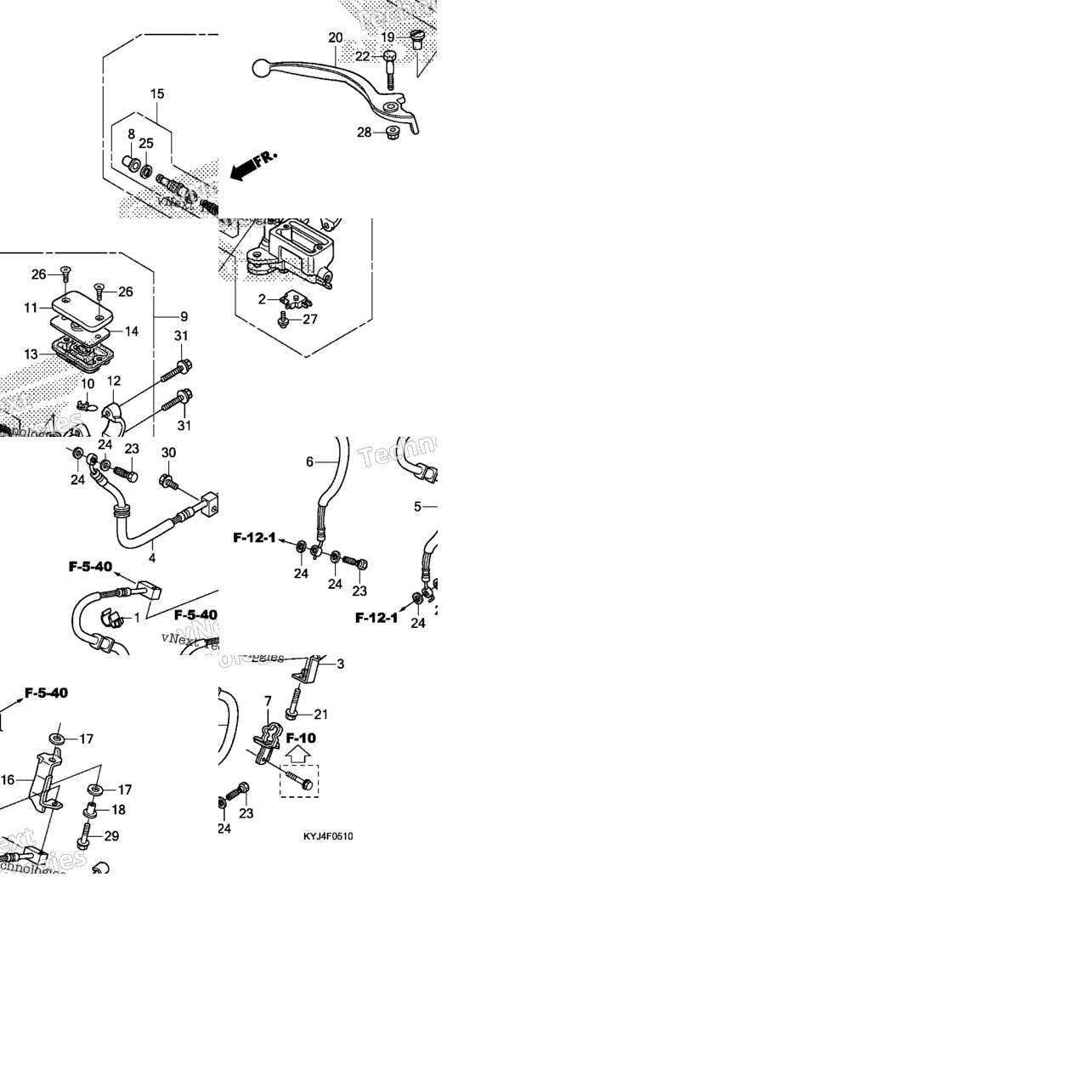 Front Brake Master Cylinder (Cbr250ra)