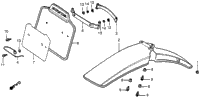 Front Fender + Number Plate 79-82