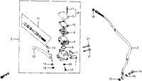 Cm400a/Tfront Brake Master Cylinder 79-80