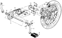 Rear Wheel + Pedals + Chain
