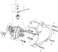 Left Crankcase Cover + Oil Pump