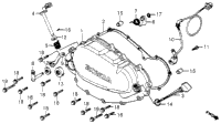 Right Crankcase Cover + Pulse Generator