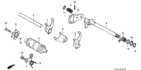 Gearshift Drum + Gearshift Fork