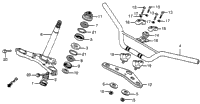 Handlebar + Top Bridge + Steering Stem 83-84