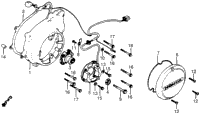 Left Crankcase Cover + Spark Advancer