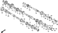 Transmission + Kick Starter Spindle