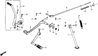 Gearshift Pedal + Brake Pedal + Kick Starter Arm