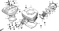 Cylinder Head + Cylinder + Reed Valve 80