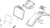 Front Fender + Number Plate 83-84