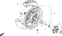 Vt1100c Rear Wheel