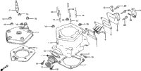 Cylinder Head + Cylinder + Reed Valve 82