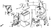 Battery + Left Side Cover + Starter Switch