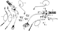 Handle Lever + Switch + Cable