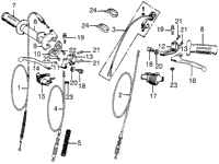 Handle Lever + Switch + Cable