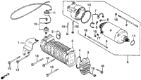 Starter Motor + Oil Cooler