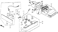 120I/A/Llicense Light + Rear Combination Light 84-85