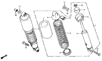 Cb650c Rear Shock Absorber 80-81