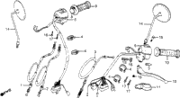 Cm40ot/Chandle Lever + Cable + Mirror + Switch 79-81