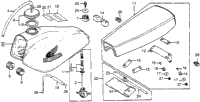 Tool Kit + Fuel Tank + Seat 81-82