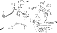 Gearshift Pedal + Brake Pedal + Stands