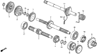 Transmission + Kick Starter Spindle