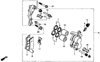 Fr. Brake Caliper 88-92