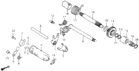 Gearshift Fork + Gearshift Drum + Kick Starter Spindle 80-82