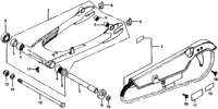 Swingarm + Chain Case 80-82