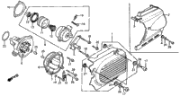 Left Crankcase Cover + Water Pump